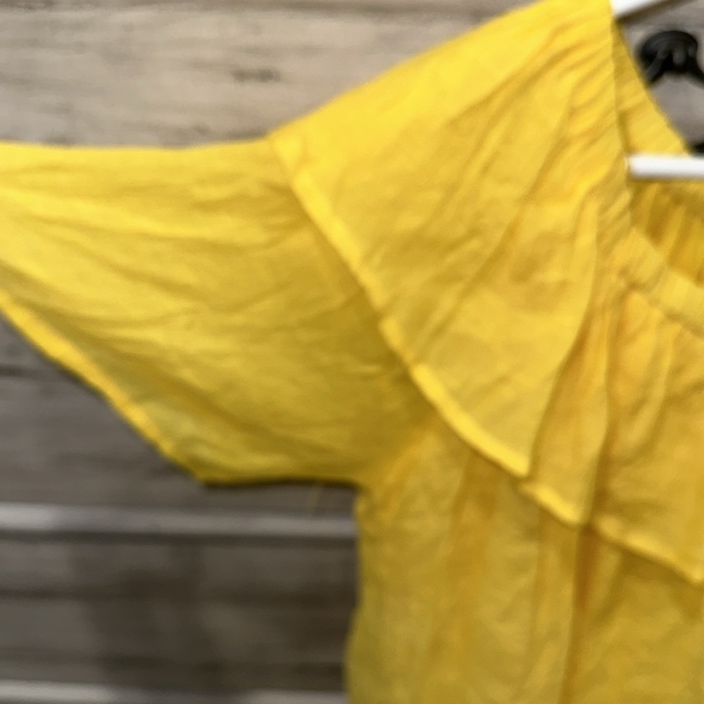 JODIFL Yellow Ruffle Top - Picture 3 of 4